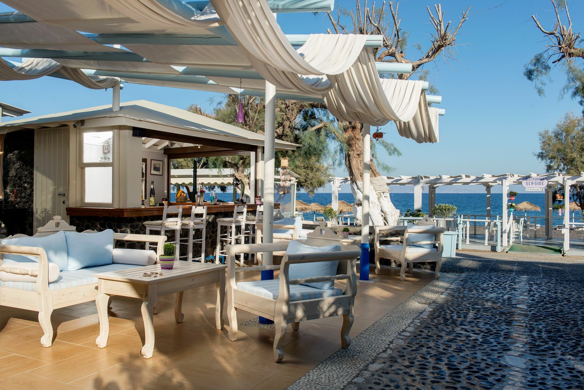 Sea Side Beach Hotel Kamari  Bagian luar foto
